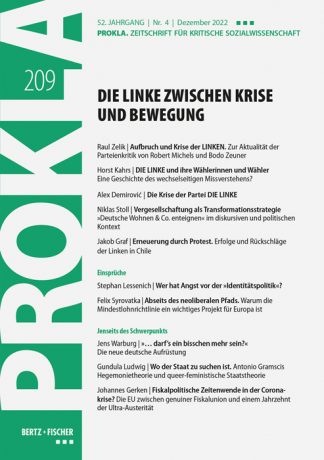 PROKLA 209: Die Linke zwischen Krise und Bewegung