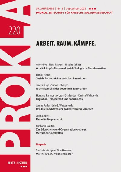 PROKLA 220: Arbeit. Raum. Kämpfe.